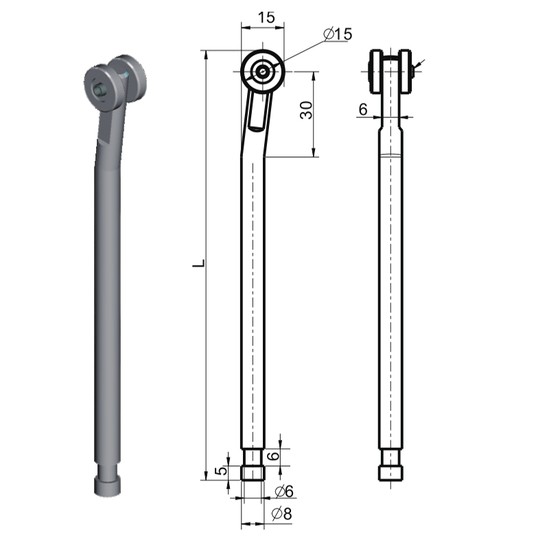 LG002A plejlstang industrilås tilbehør