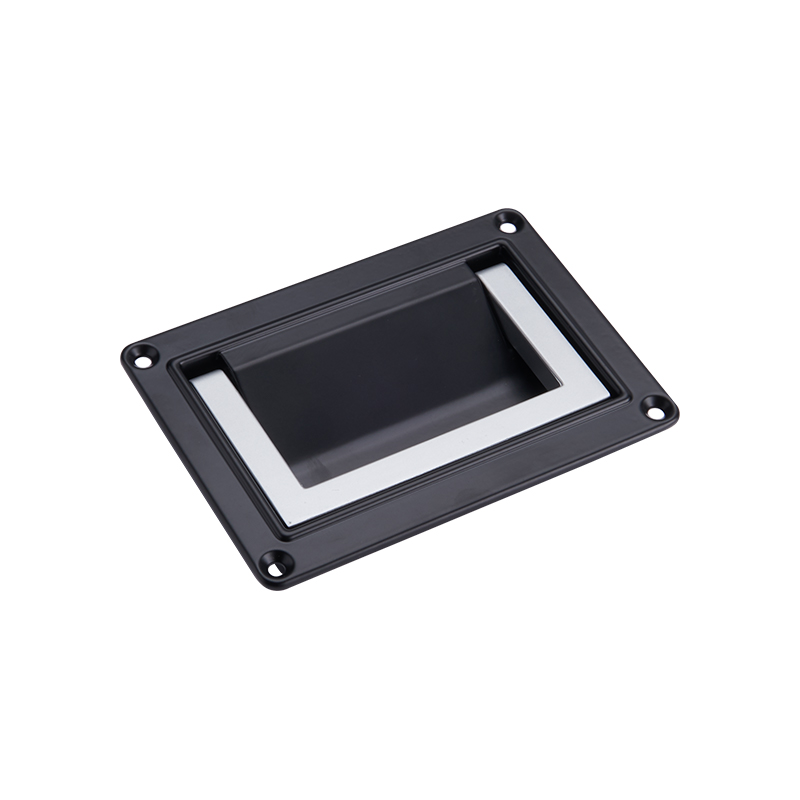 LS504-5-A sort plastikbase krom dørhåndtag